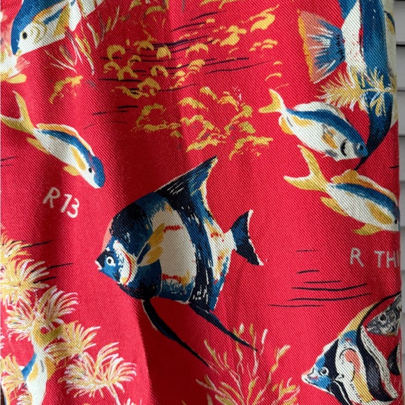 R13 Straight Leg Trouser - Red Fish - Picture 12 of 13